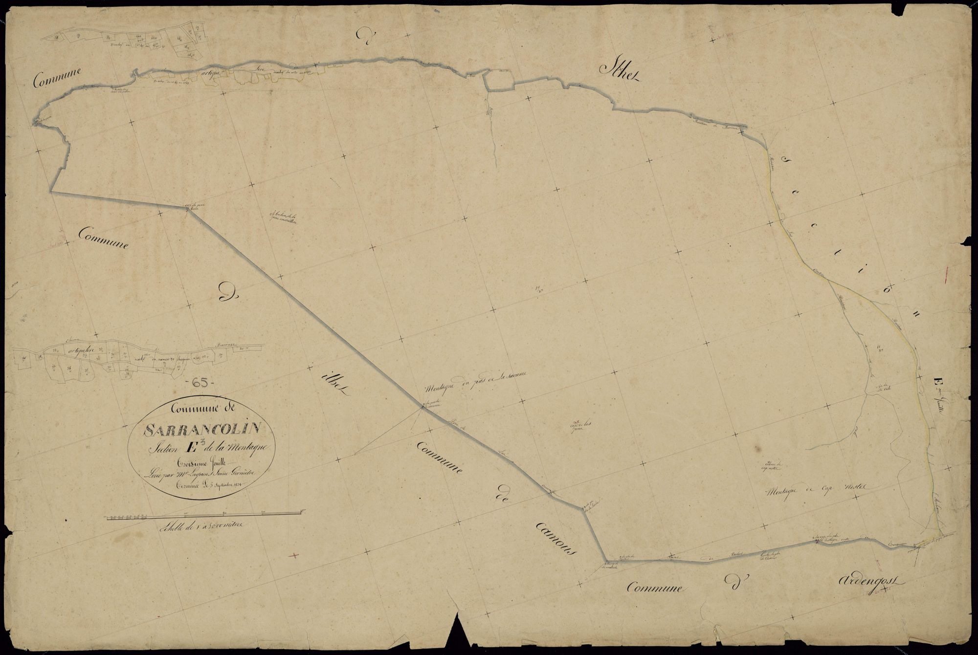 Sarrancolin - Sarrancolin.- Section E, 3e feuille