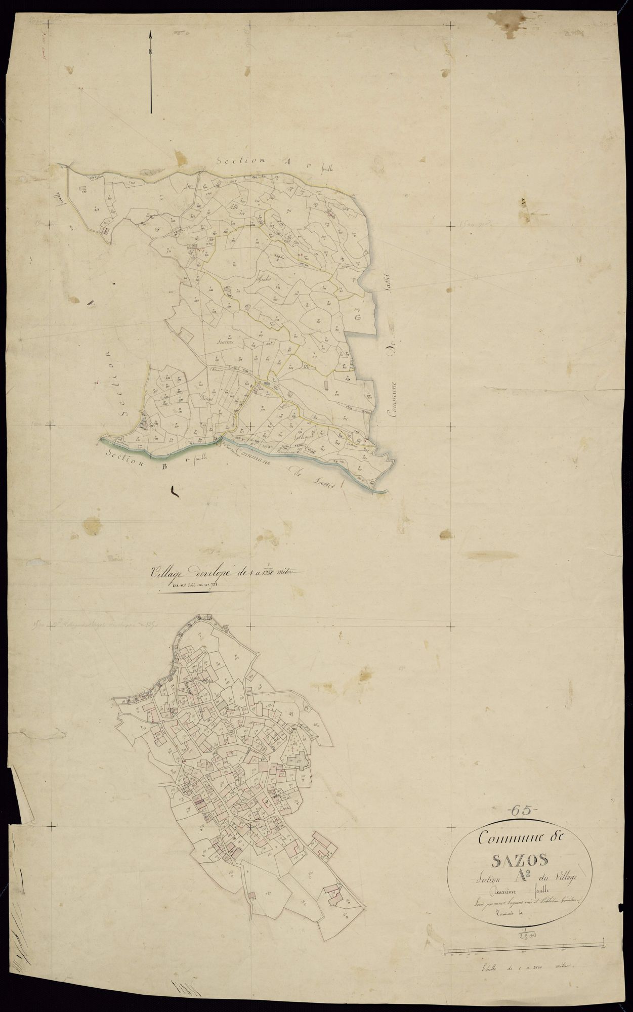 Sazos - Sazos.- Section A, 2e feuille