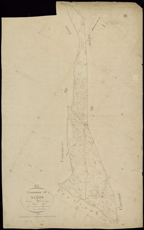 Sazos - Sazos.- Section A, 1re feuille