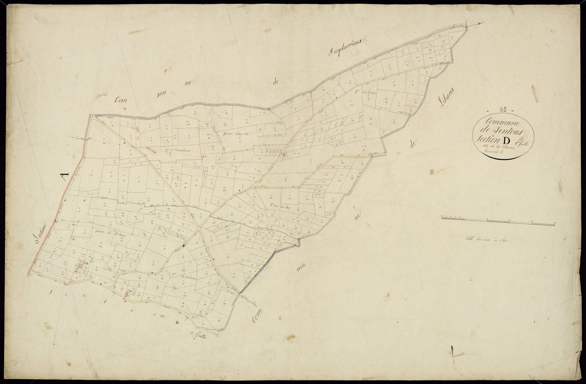 Sentous - Sentous.- Section D, 1re feuille
