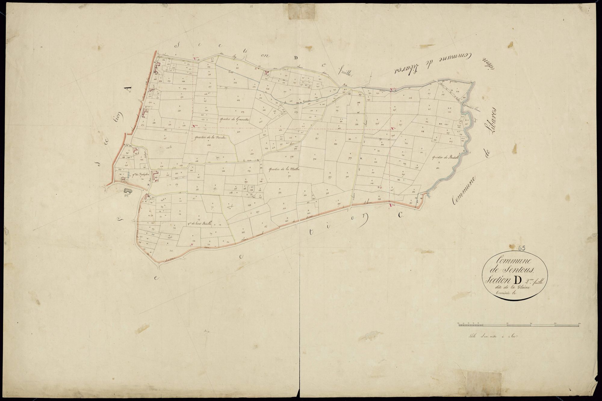 Sentous - Sentous.- Section D, 2e feuille