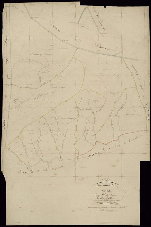 Sers - Sers.- Section B, 1re feuille