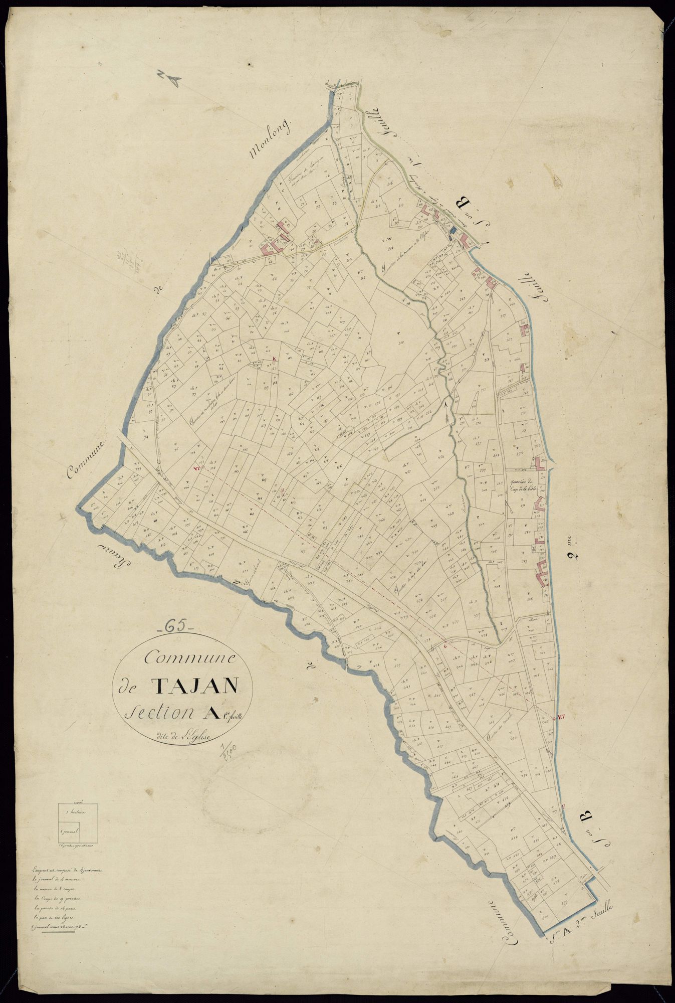 Tajan - Tajan.- Section A, 1re feuille