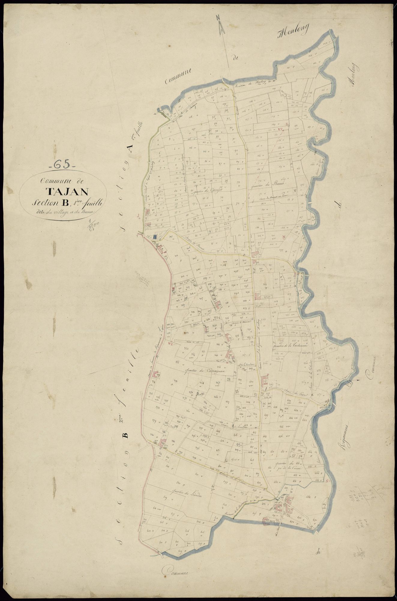 Tajan - Tajan.- Section B, 1re feuille