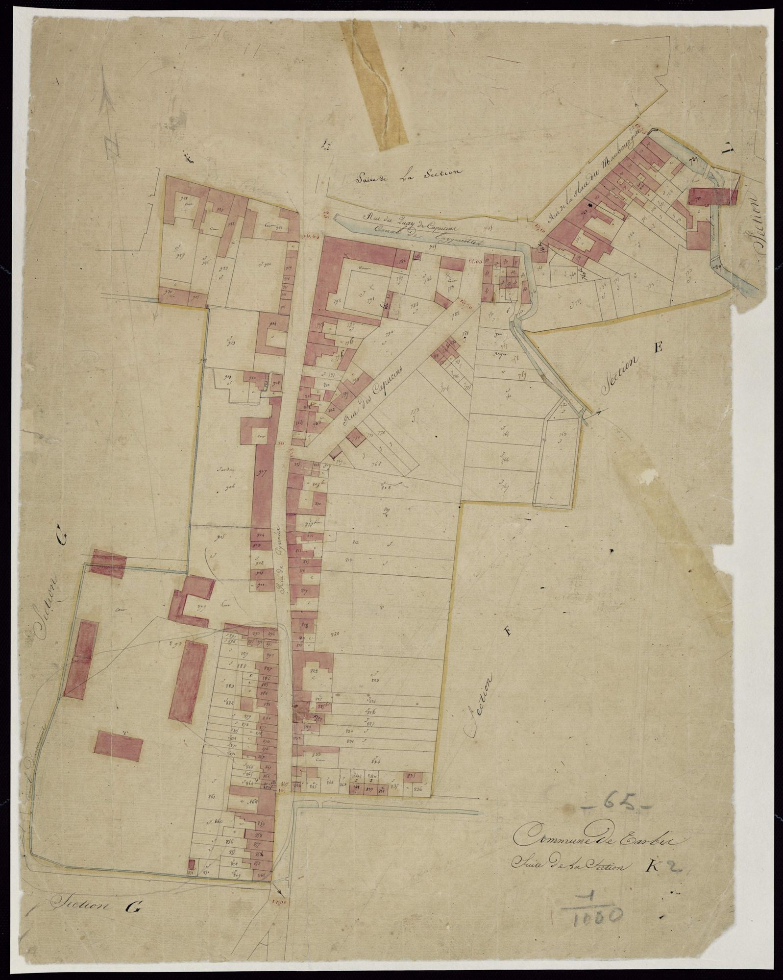 Tarbes - Tarbes.- Section K, 2e feuille