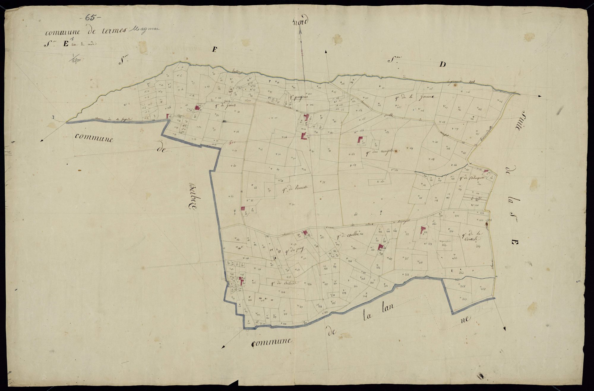 Thermes-Magnoac - Thermes-Magnoac.- Section E, 1re feuille