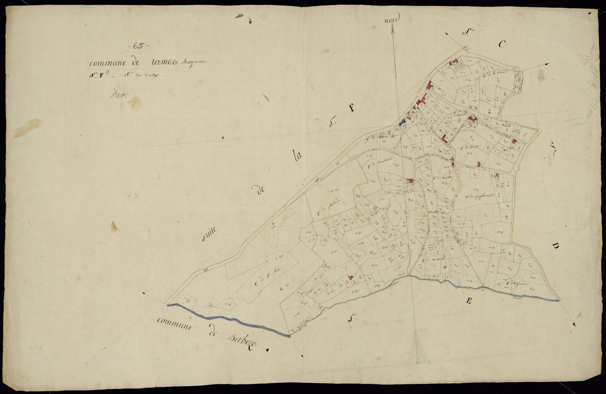 Thermes-Magnoac - Thermes-Magnoac.- Section F, 1re feuille