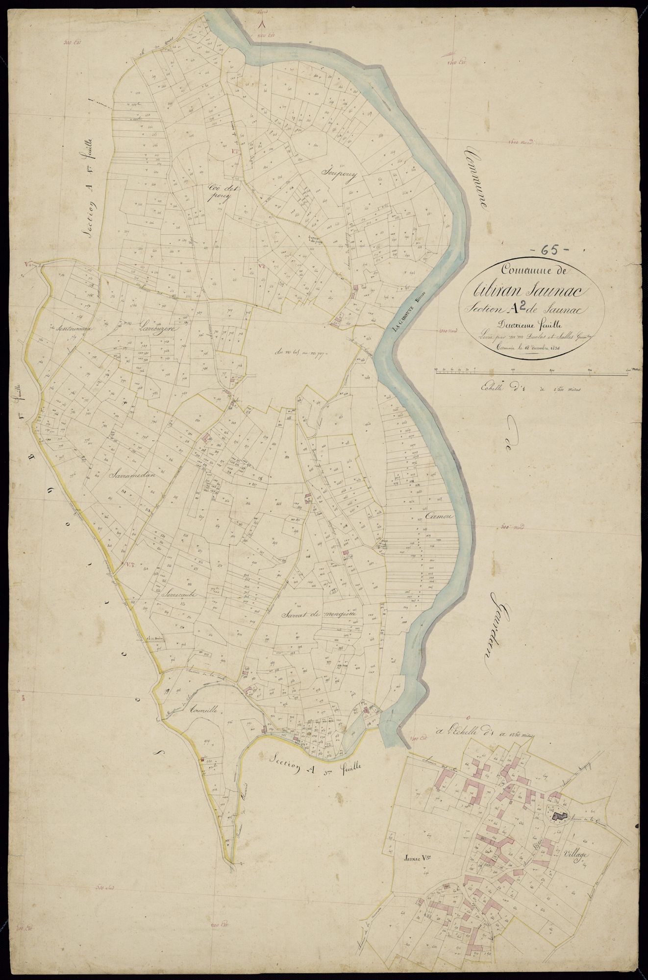 Tibiran-Jaunac - Tibiran-Jaunac.- Section A, 2e feuille
