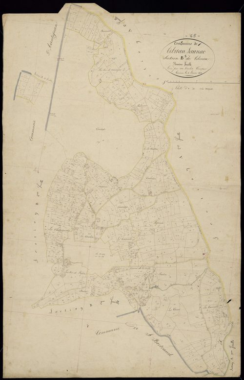Tibiran-Jaunac - Tibiran-Jaunac.- Section B, 1re feuille