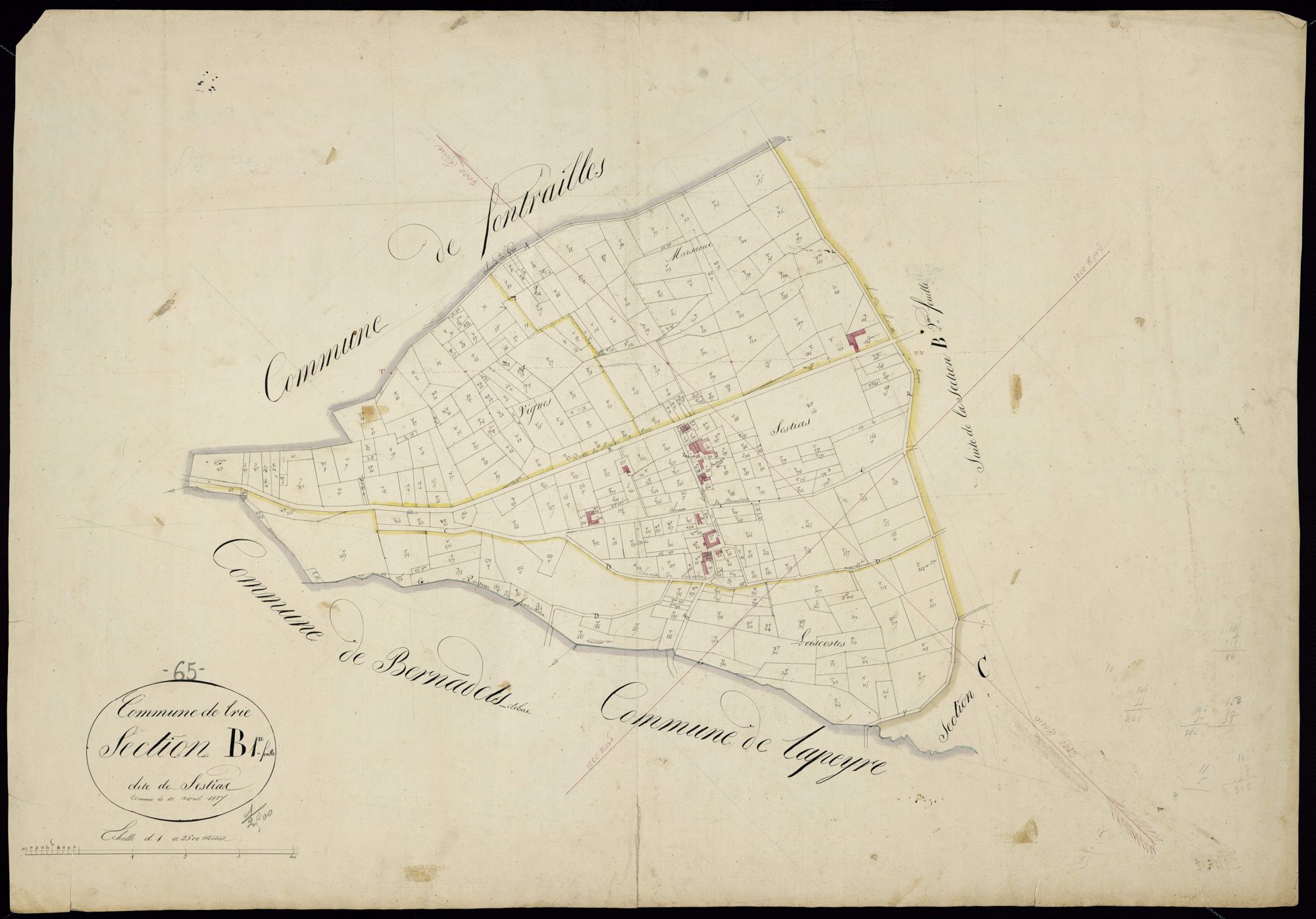 Trie-sur-Baïse - Trie-sur-Baïse.- Section B, 1re feuille