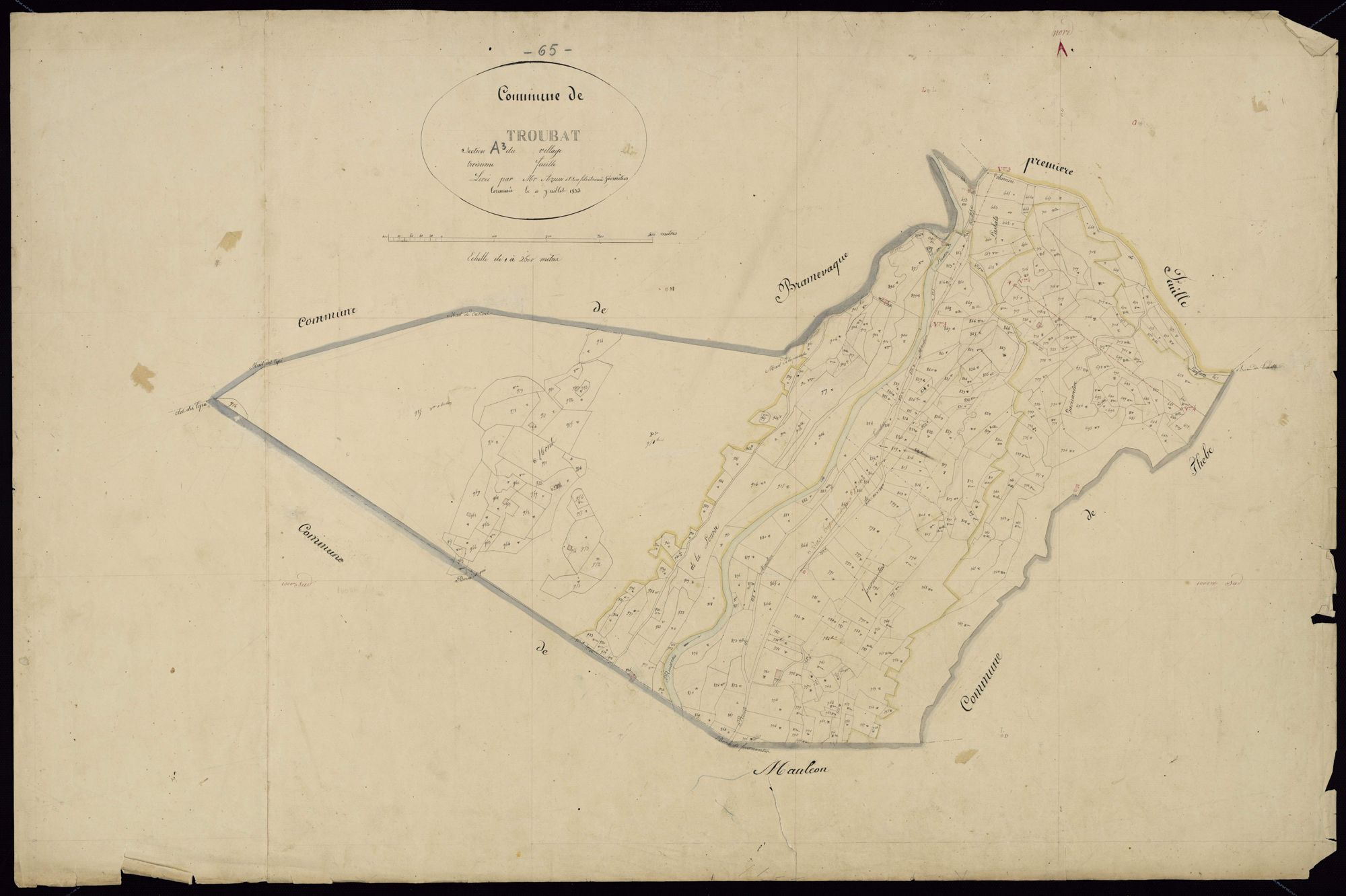 Troubat - Troubat.- Section A, 3e feuille