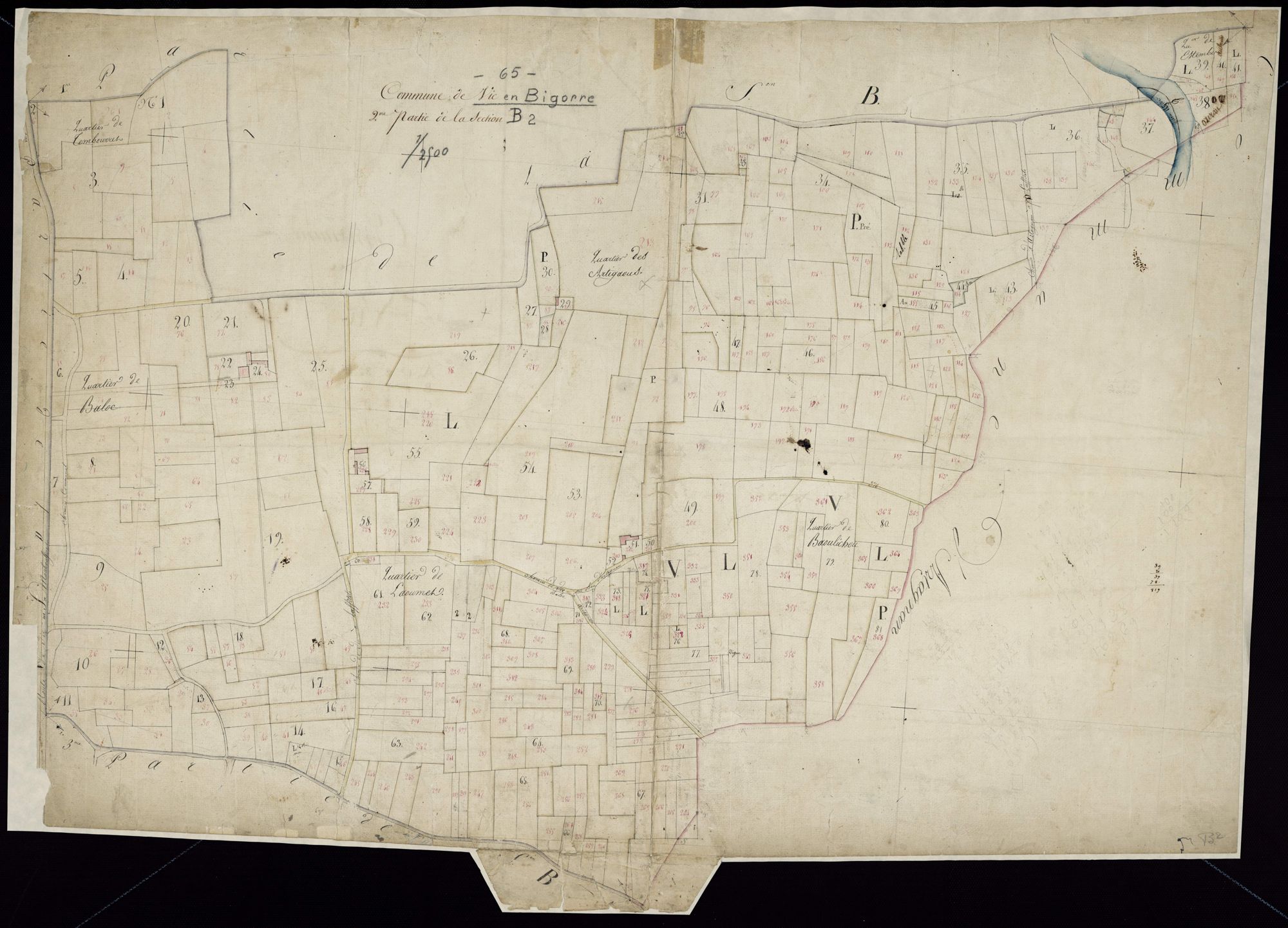 Vic-en-Bigorre - Vic-Bigorre.- Section B, 2e feuille