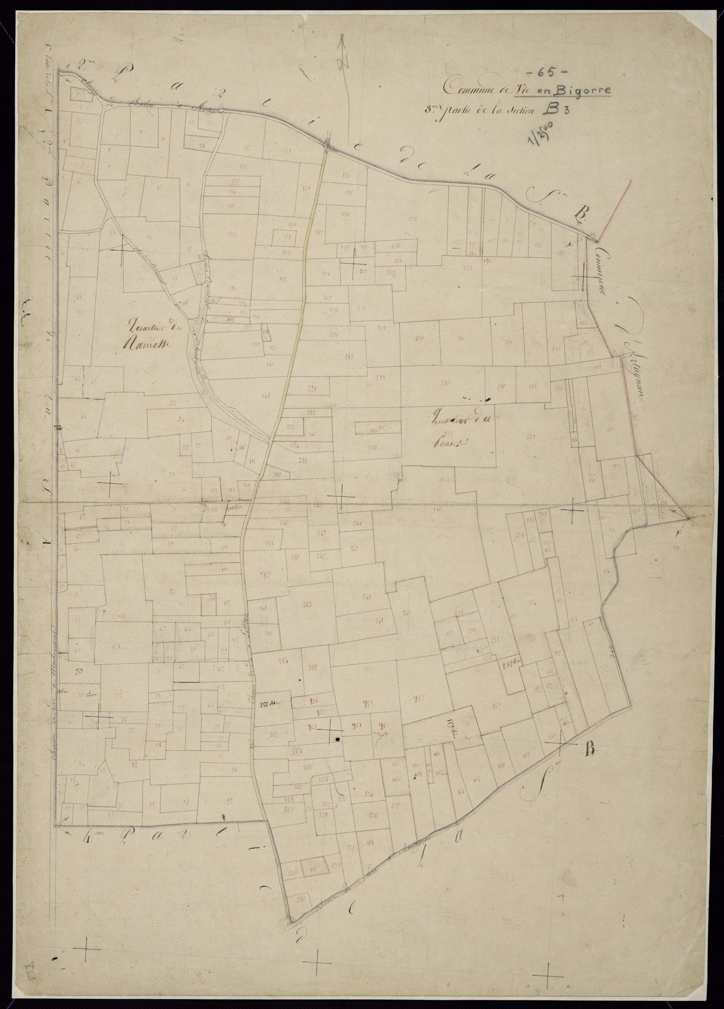 Vic-en-Bigorre - Vic-Bigorre.- Section B, 3e feuille