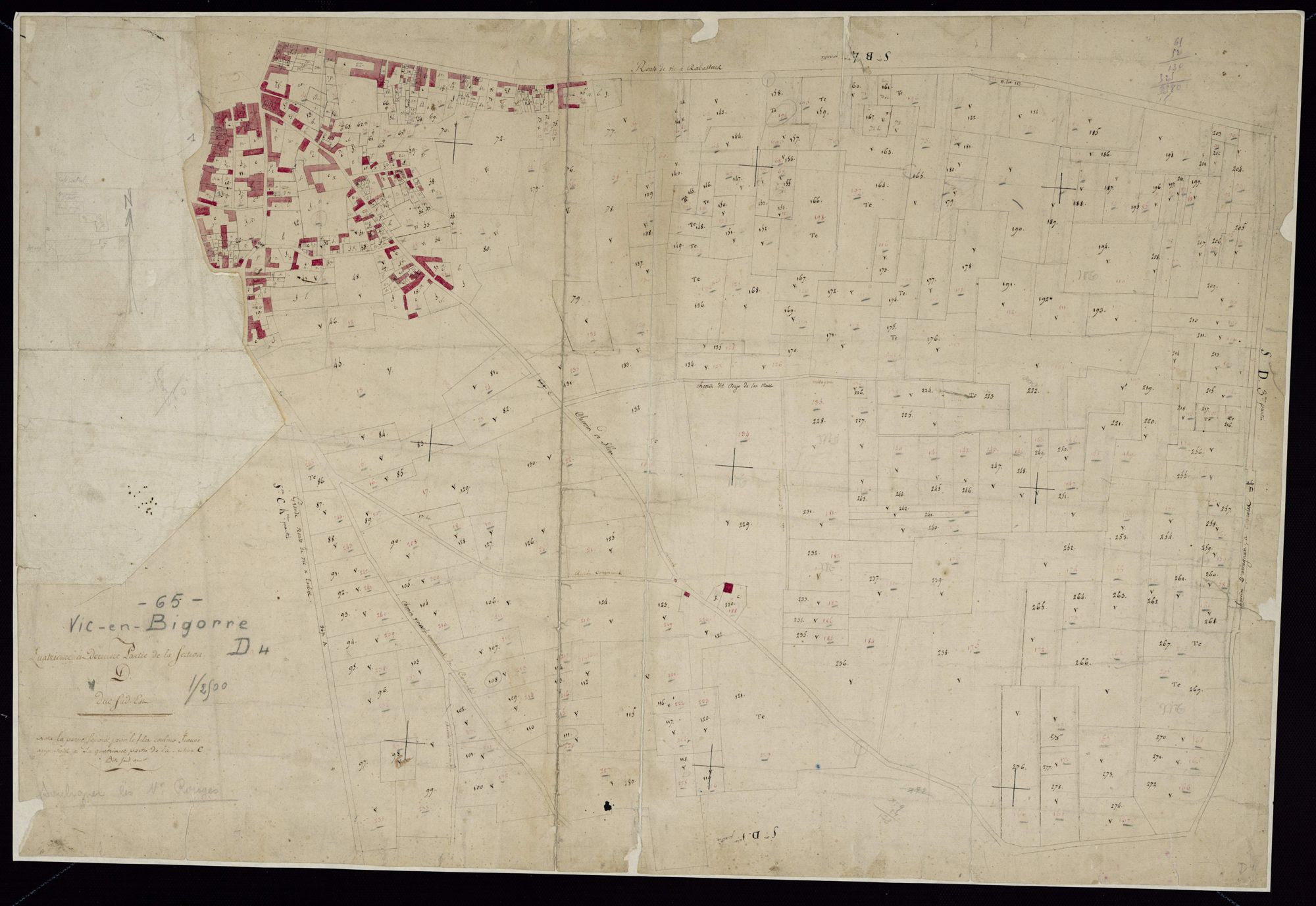 Vic-en-Bigorre - Vic-Bigorre.- Section D, 4e feuille