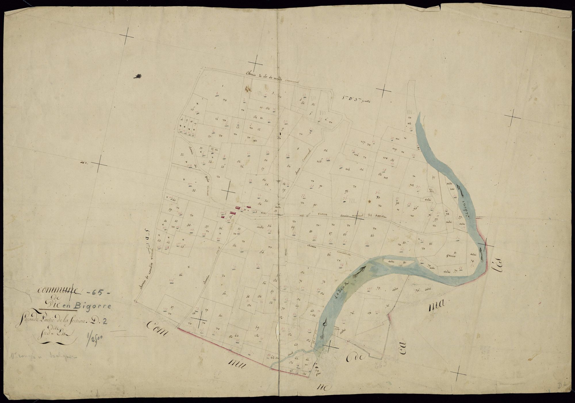 Vic-en-Bigorre - Vic-Bigorre.- Section D, 2e feuille