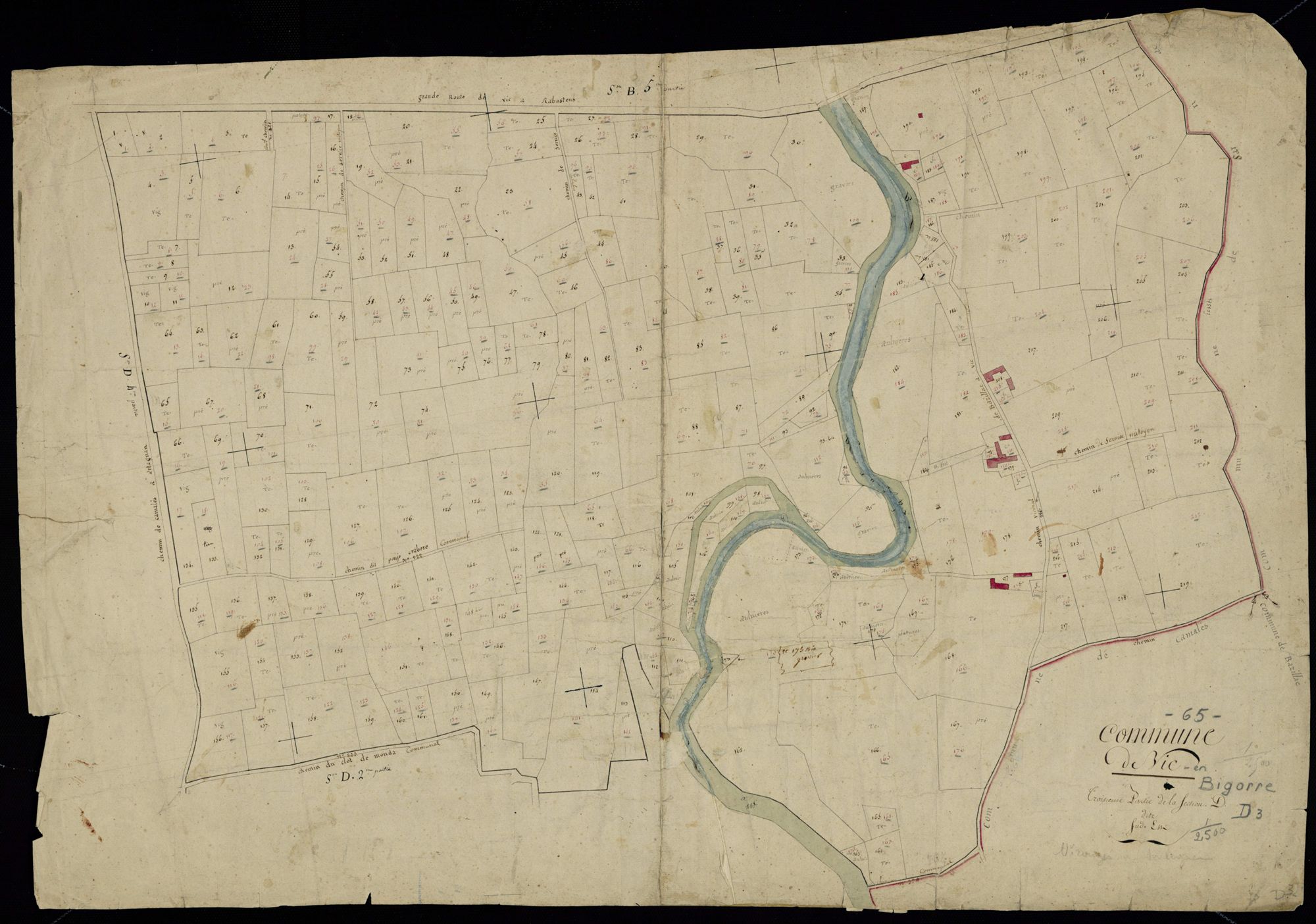 Vic-en-Bigorre - Vic-Bigorre.- Section D, 3e feuille