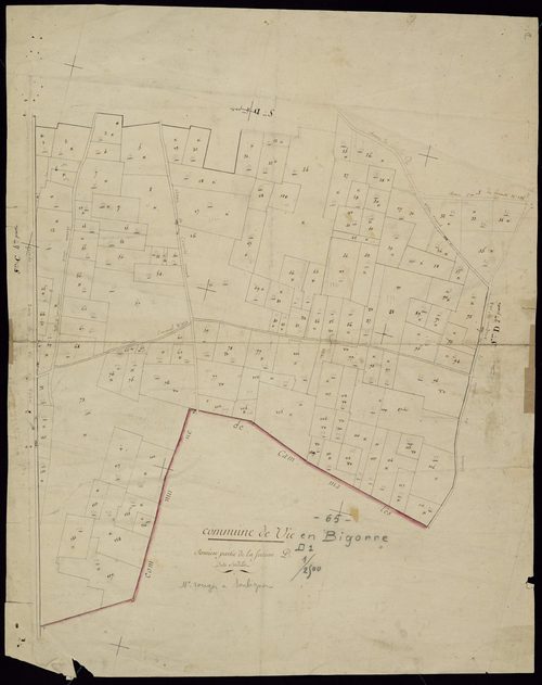 Vic-en-Bigorre - Vic-Bigorre.- Section D, 1re feuille