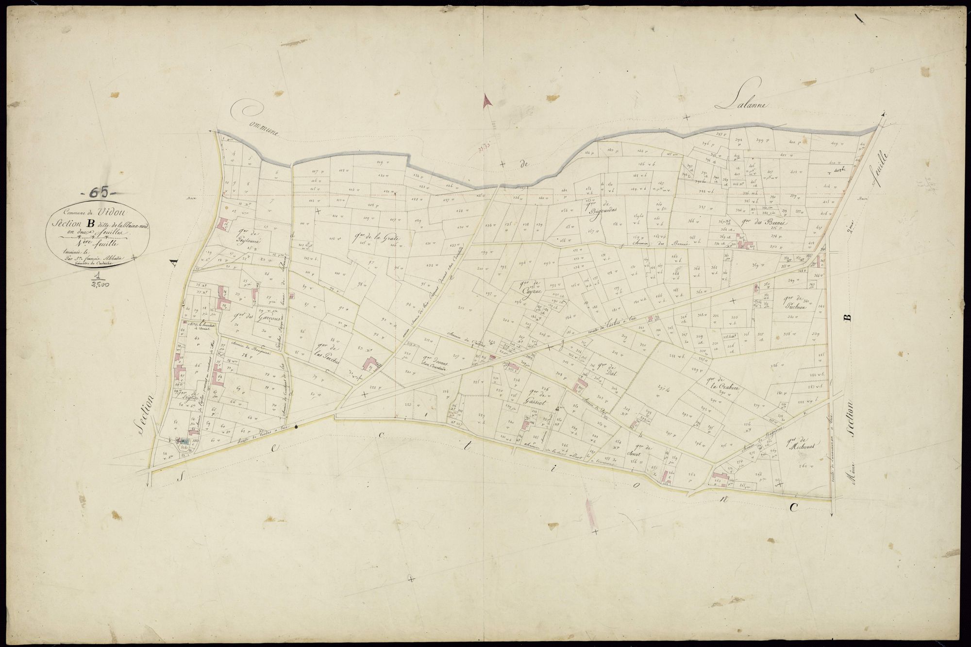 Vidou - Vidou.- Section B, 1re feuille