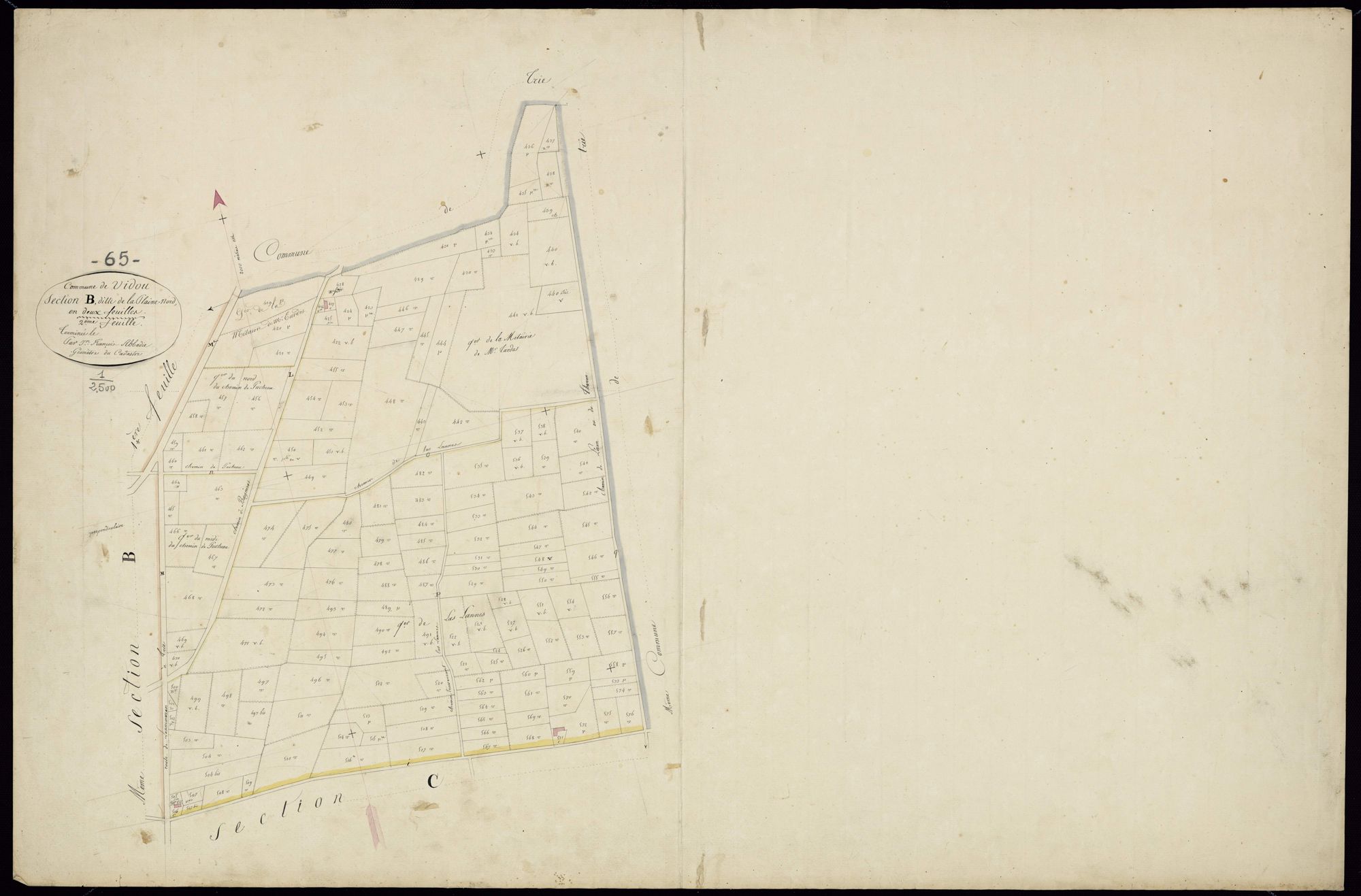 Vidou - Vidou.- Section B, 2e feuille