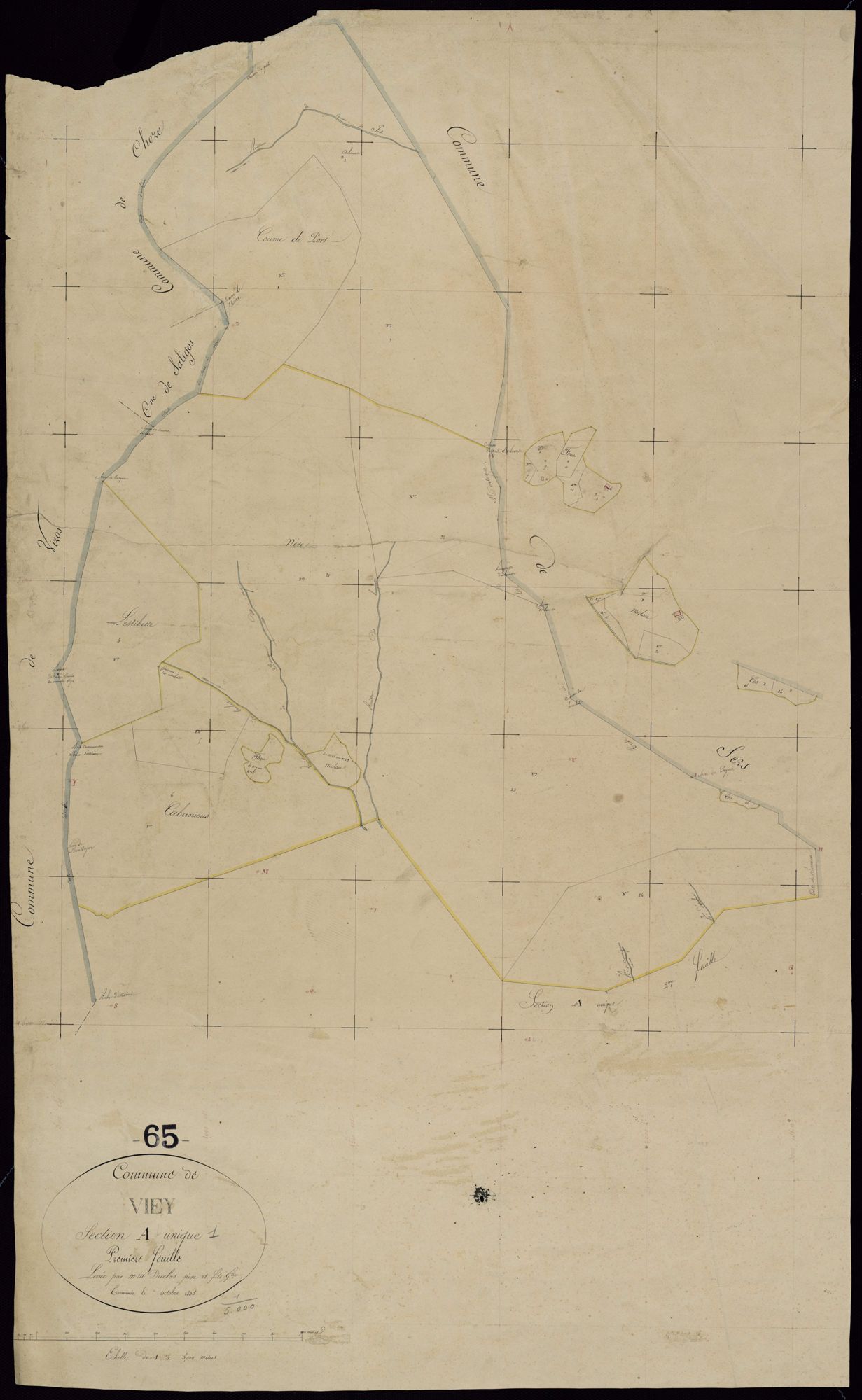 Viey - Viey.- Section A, 1re feuille