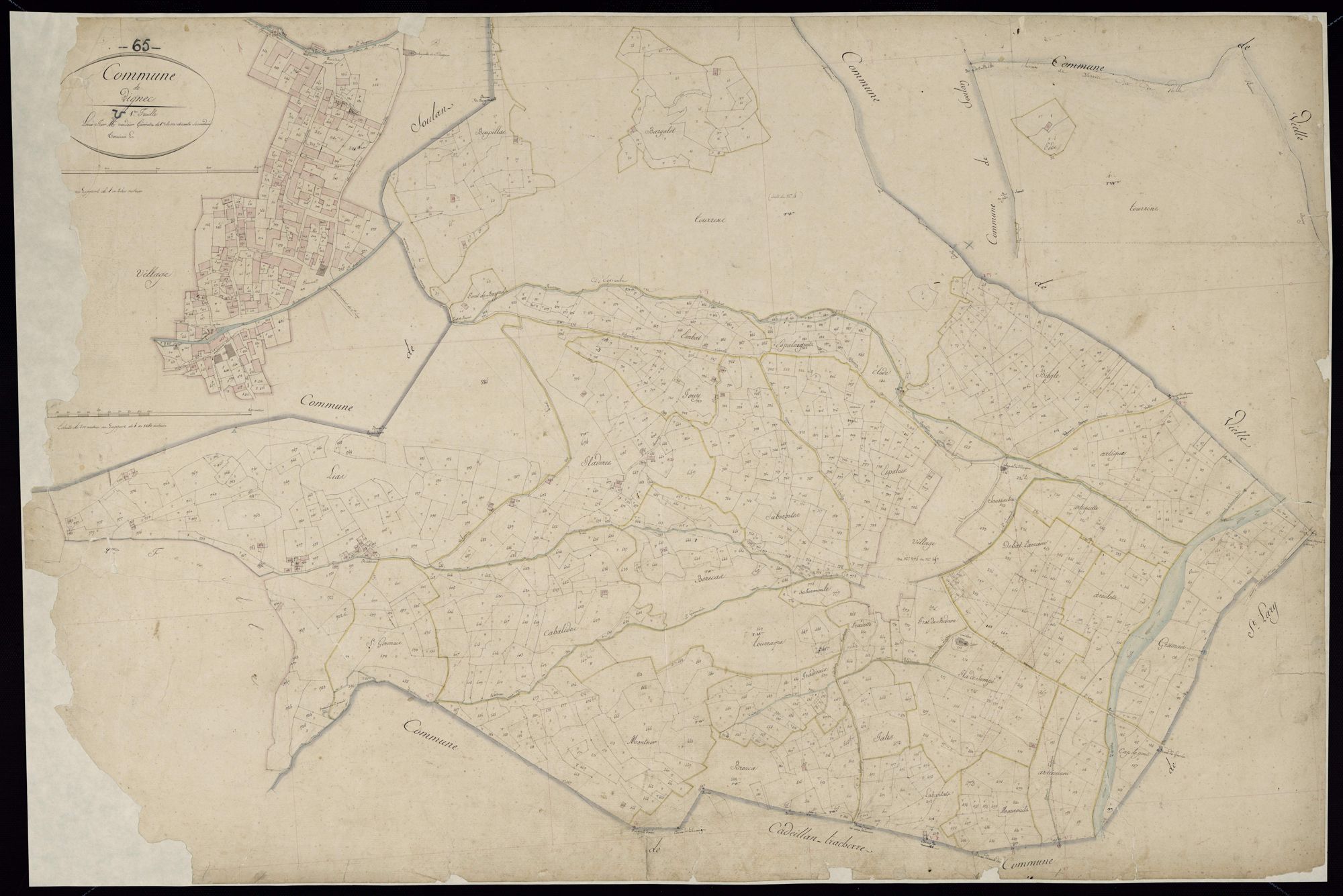 Vignec - Vignec.- Section U, 1re feuille