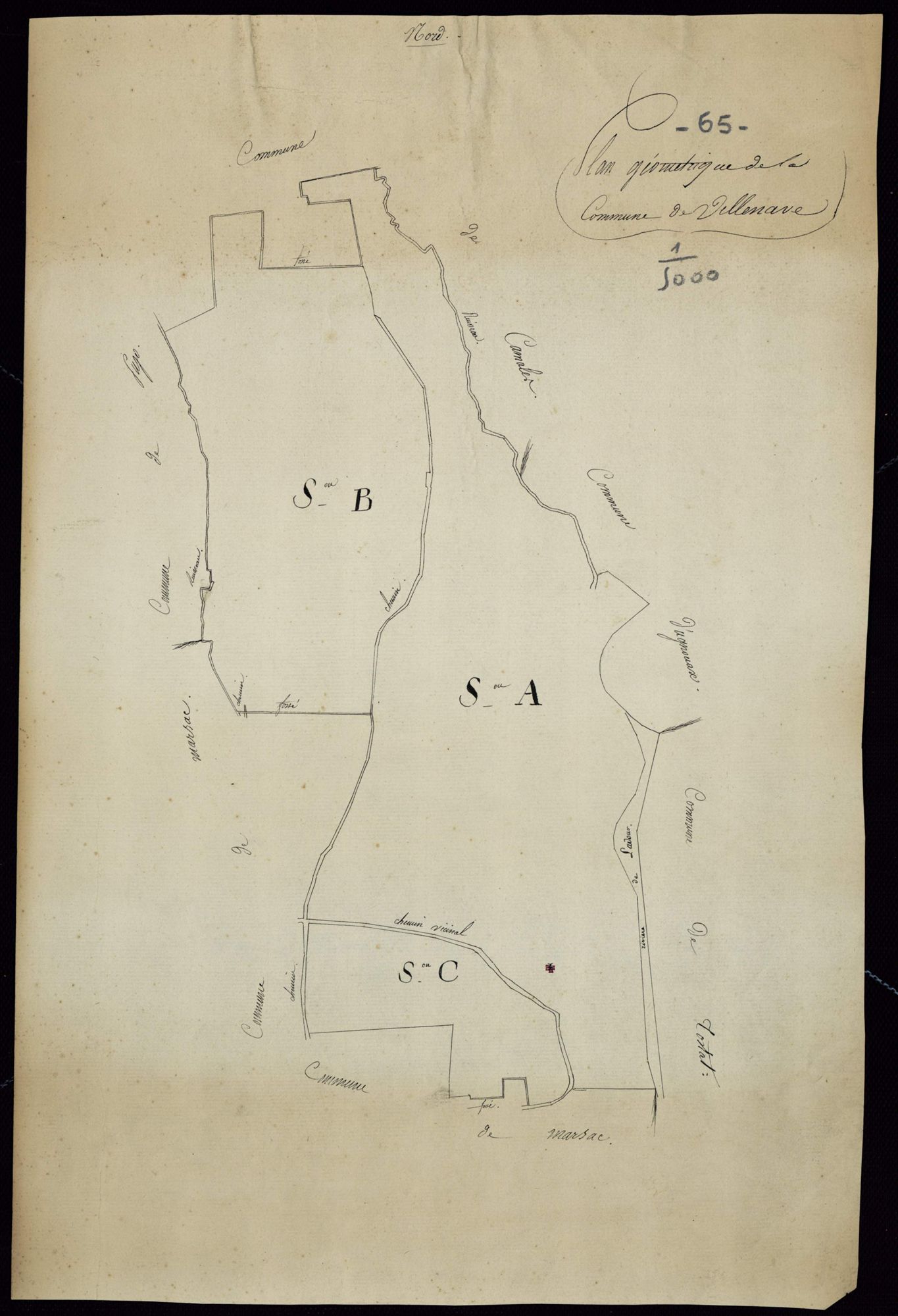 Villenave-près-Marsac - Villenave-près-Marsac.- Plan géométrique