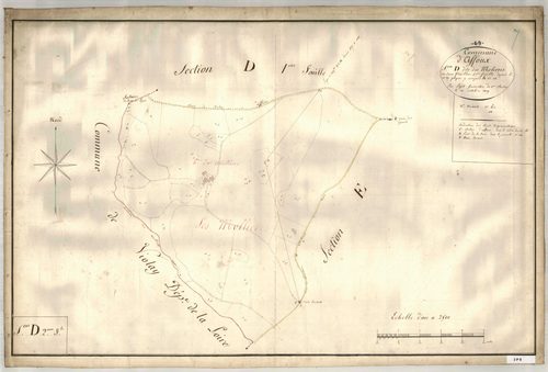 Section D dite des Molières, feuille n°2 (parcelles 87-124).