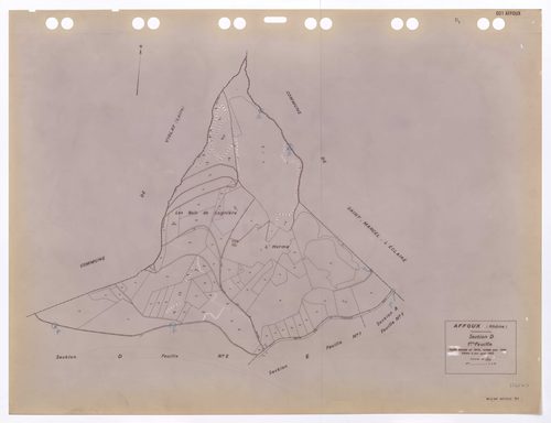 Section D 1ère feuille. Feuille dressée en 1819, révisée pour 1934. Edition à jour pour 1983.
