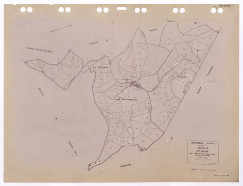 Section A 2e feuille. Feuille dressée en 1819, révisée pour 1934. Edition à jour pour 1983.