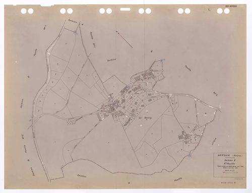 Section E 1ère feuille. Feuille dressée en 1819, révisée pour 1934. Edition à jour pour 1983.