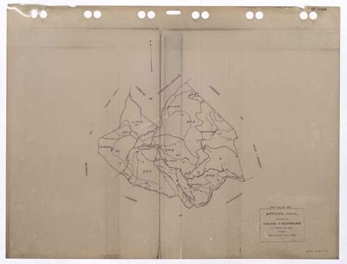 Tableau d'assemblage (TA). Feuille dressée en 1819, révisée pour 1934. Edition à jour pour 1983.