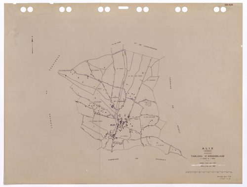 Tableau d'assemblage (TA). Cadastre révisé pour 1933. Edition à jour pour 1983.