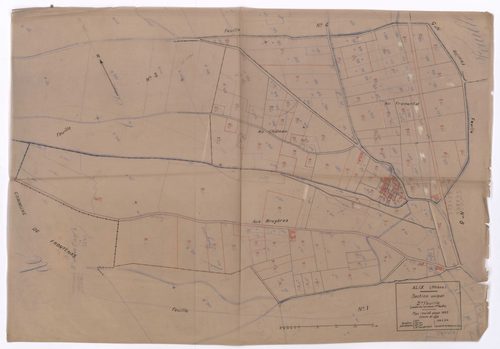 Section unique 2e feuille (partie de l'ancienne 1ère feuille). Plan révisé pour 1933.