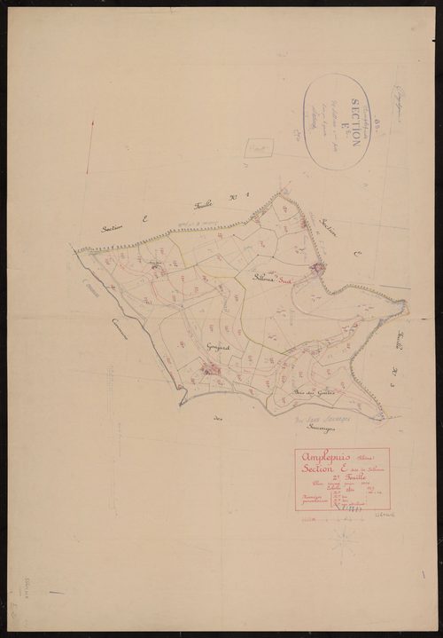 Section E dite de Silloux, 2e feuille. Plan rénové pour 1958.