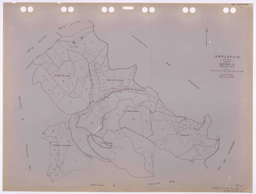 Section E 4e feuille. Feuille dressée en 1813 mise à jour pour 1960. Edition à jour pour 1985.
