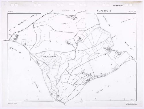 Section AO. Feuille renouvelée pour 1960. Edition à jour pour 1985.