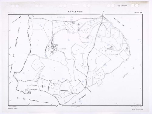 Section AM. Feuille renouvelée pour 1960. Edition à jour pour 1985.