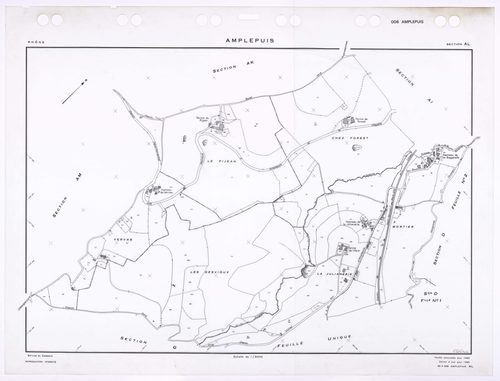 Section AL. Feuille renouvelée pour 1960. Edition à jour pour 1985.