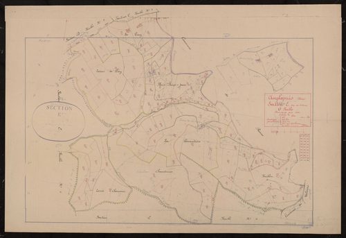 Section E dite de Silloux, 4e feuille. Plan rénové pour 1958.