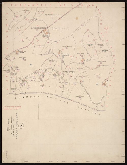 Sections AX, AY (ancienne section N) : planchette n°5.