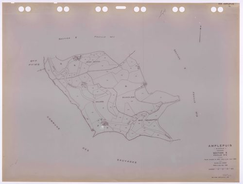 Section E 2e feuille. Feuille dressée en 1813 mise à jour pour 1960. Edition à jour pour 1985.