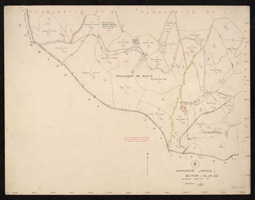 Sections AX, AY, AZ (ancienne section N) : planchette n°6.