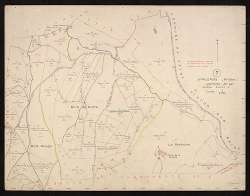 Sections AY, AZ (ancienne section N) : planchette n°7.