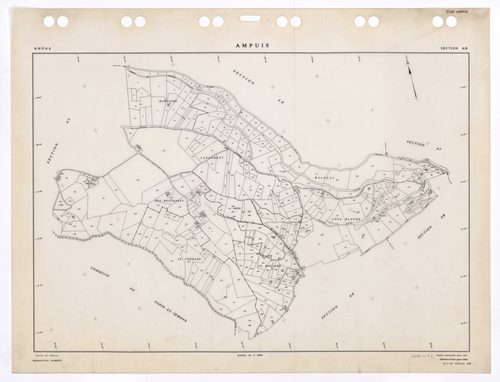 Section AH. Feuille renouvelée pour 1957. Edition à jour pour 1985.