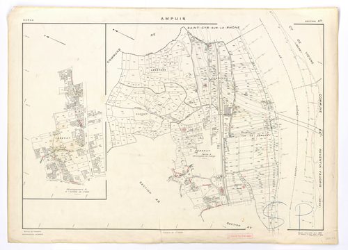 Section AT. Feuille renouvelée pour 1957. 2e édition à jour pour 1972.