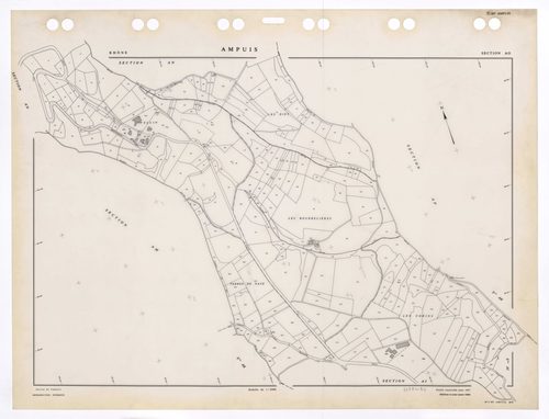 Section AO. Feuille renouvelée pour 1957. Edition à jour pour 1985.