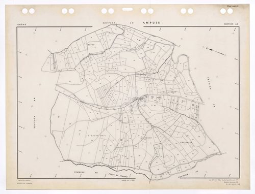 Section AM. Feuille renouvelée pour 1957. Edition à jour pour 1985.
