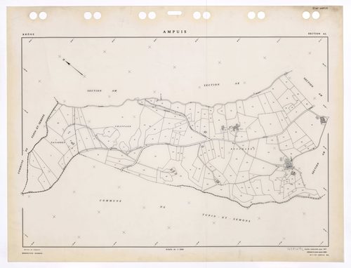 Section AL. Feuille renouvelée pour 1957. Edition à jour pour 1985.