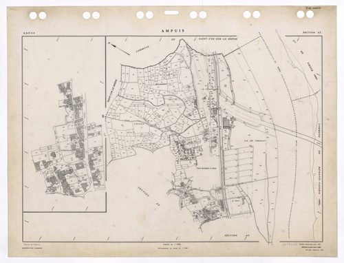 Section AT. Feuille renouvelée pour 1957.. Edition à jour pour 1985.