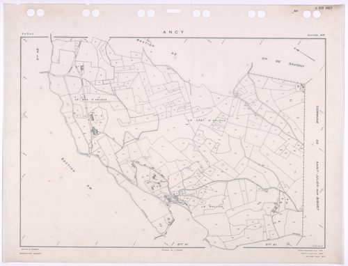 Section AH. Cadastre renouvelé pour 1965. Edition à jour pour 1983.